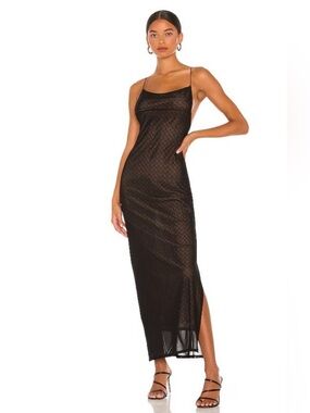 Miaou Thais Black slip dress